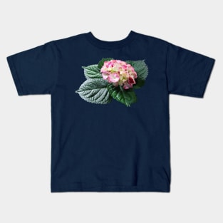 Pink and White Hydrangea Kids T-Shirt